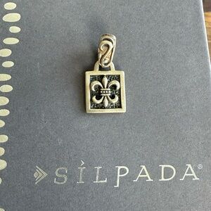 Silpada .925 Stirling Silver Fleur-de-Lis Pendant Charm